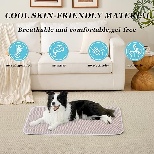 MICROCOSMOS Pet Cooling Mat & Sleeping Pad- Breathable Bubble Surface, EZ Clean. Keep Cooling for Pets, Kids and Adults in Summer.(Brown, 59" x 40") - color: Brown, size: 59" x 40"