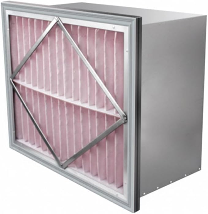 RIGID-PACK 20x20x12 Rigid Box Air Filter – MERV 14/95% ASHRAE HVAC Filter – Radial V-Pleat, Metal Frame, No Header – High-Efficiency Replacement for Commercial & Industrial Systems