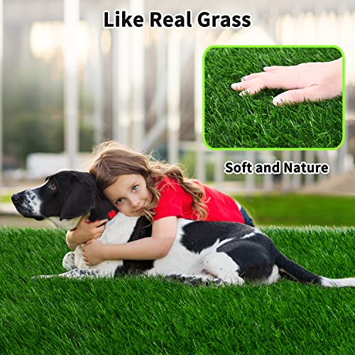 Grass Pad for Dogs 39.3 x 31.5 Inches Fast-Drain Artificial Grass for Pets Potty Training, Easy to Clean Fake Grass for Dog Indoor Outdoor Use(1 Pack) - size: 39.4x31.5 Inch