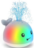 ZHENDUO Baby Bath Toys, Light Up Bath Toys Spray Water Bath Toy, Sprinkler Bathtub Toys for Toddlers Kids Boys Girls, Pool Bathroom Toy for Infant,Christmas Baby Toys