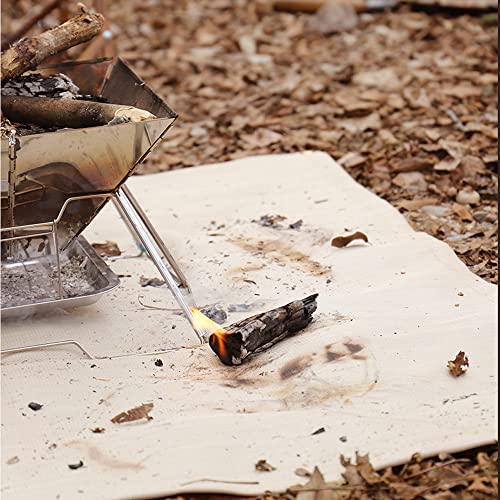Fire Pit Mat, Fireproof Stove Grill Mats Blanket for Wood Deck Insulation, Camping BBQ Temperature Resistant Rugs Accessories for Outside Indoor Lawn Protection (23.6'''×31.5'') - size: 23.6'''×31.5''