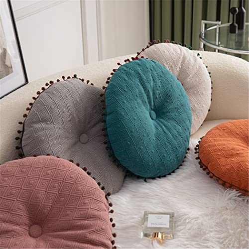 Round Cushion Ball Round Pillow Sofa Cushion Floor Pillow (White, 15.7in40cm) - color: White