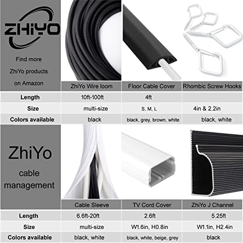 ZhiYo 10FT 1” Wire Loom Split Tubing Auto Wire Conduit Flexible Cover - color: Black, size: 10FT 1”