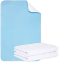 Reusable Incontinence Bed Pads 34"X52", washable bed pad, Heavy Absorbency (4-Layer) Waterproof Bed Pads (2 Packs), nonslip & Skin-friendly, Multi-scenes tailor to Kids, Adults, Elderly & Pets