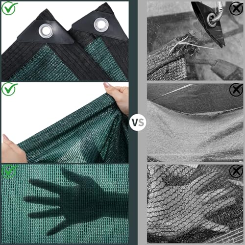 80% Sun Shade Cloth,Pergola Shade Cover Canopy with Grommets,Sun Screen Fabric Tarp for Patio,Outdoor,Garden,Backyard[Green5×10FT] - size: 5×10FT