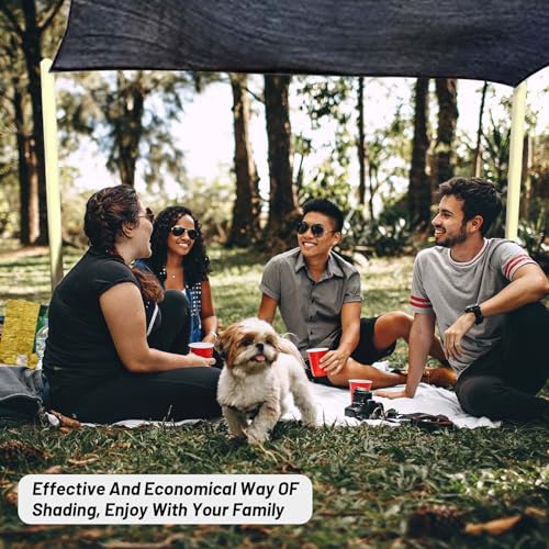 Cool Area 55% Sun Shade Cloth Mesh Tarp with Grommets for Plant Cover 8x8ft Patio Canopy Garden Pergola Greenhouse Car Barn Kennel Black - color: 55% Shade-Black, size: 8FTx8FT