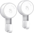 LUXEAR Suction Hooks Powerful Vacuum Suction Shower Hook- Heavy Duty Hangers Waterproof Wall Hooks for Bathroom Kitchen Towel, Robe, Loofah Removable and Reusable Hooks for Bags Coat (2 Pack)