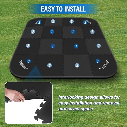 1/2" Extra Thick Hot Tub Mat,85IN Large Hot Tub Mat for Inflatable Tub,Hot Tub Pad Foundation,Eva Foam Padding for Indoor Outdoor,Inflatable Hot Tub Accessories - size: Square-1/2"