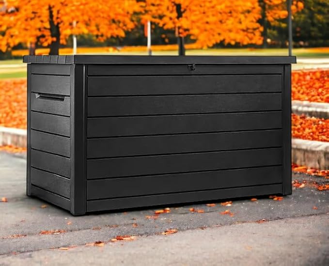 Generic 230 Gallon Outdoor Storage Resin Deck Box-(Graphite), 234821