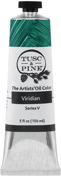 Tusc & Pine Artist Oil Paint - Viridian, 150 ml, Non-Yellowing, Rich & Creamy Consistency, Maximum Pigment Load, Small Batch Milled Oil Paints Made in the USA for Professional Artists