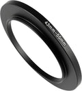 43-55mm Metal Step-Up Ring Adapter Compatible with Mirrorless Cameras DSLR Lens, UV CPL ND Filter Thread Converter, Black