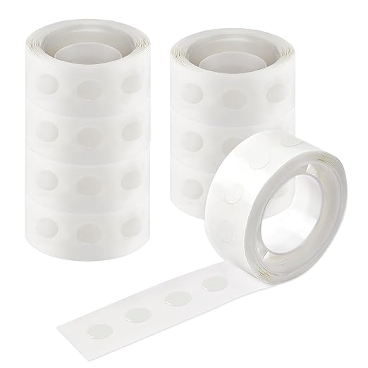 UPINS Glue Points Dots, 800Pcs Balloon Glue Adhesive Dots Double Sided Removable Glue Tape Dots for Balloons Crafts Decoration, 6 mm