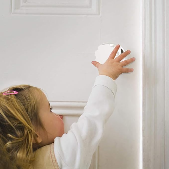 Kisangel 4Pack Baby Safety Door Knob Covers - Child Proof Door Handle Protector Child Safety Locks for Prevents Opening Doors