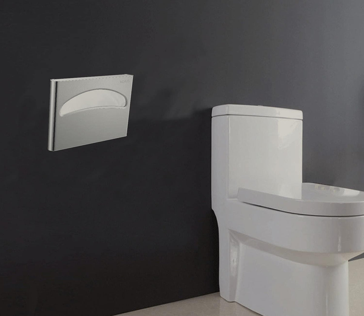 Commercial Toilet Seat Cover Dispenser, Wall Mount, 250 Single Seat Covers for Office, Hospital (18/8 Stainless Steel)