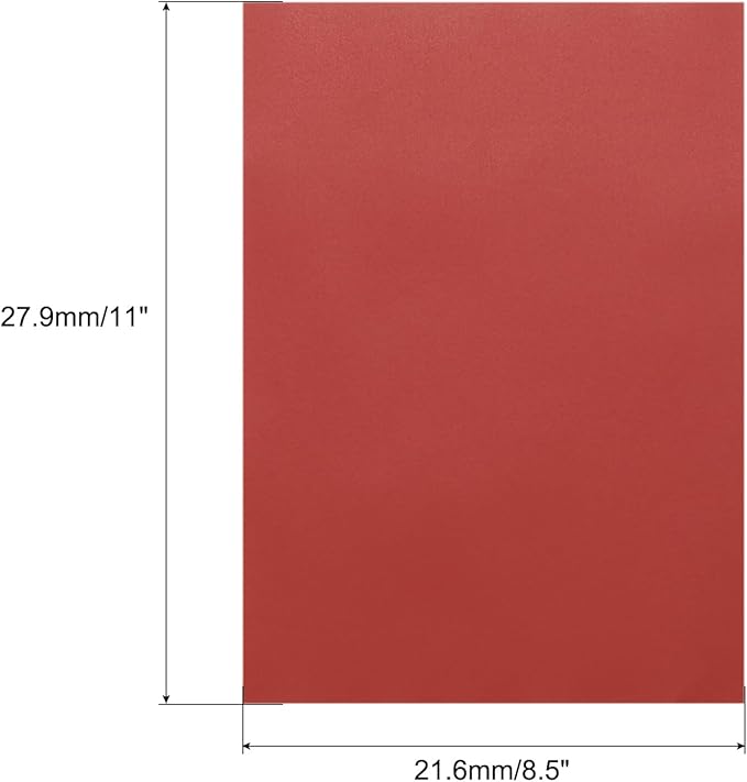 MECCANIXITY Colored Vellum Paper, 40 Sheet Red Transparency 8.5 x 11 Printable Vellum Paper, Translucent Vellum Sheets for Printing Wedding Invitations Ink Jet Laser Printer