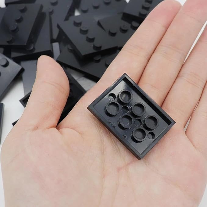 Display Stand for Mini Figure, 50 Piece Classic Bracket Plate 3x4 with 4 Studs, Compatible with Lego Parts and Pieces