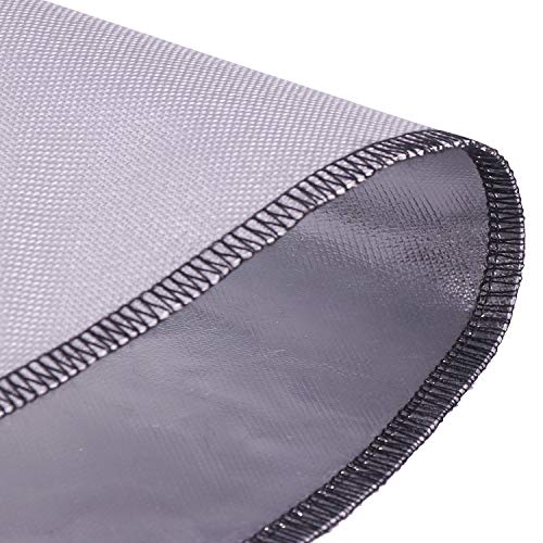 Fire Pit Mat, Round Grill Mat for Ground, Patio, Deck, Lawn, Outdoor or Campsite Protection Ember Mat Pad Silver (24‘’x24‘’) - size: 24‘’x24‘’