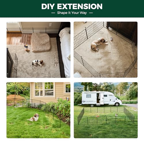 FXW MiniPaws Unleashed Dog Playpen, Expandable & Portable Design for Yard, RV Camping and Indoor Use, for Puppies and Small Dogs, 20-inch 8 Panels - size: 20"H