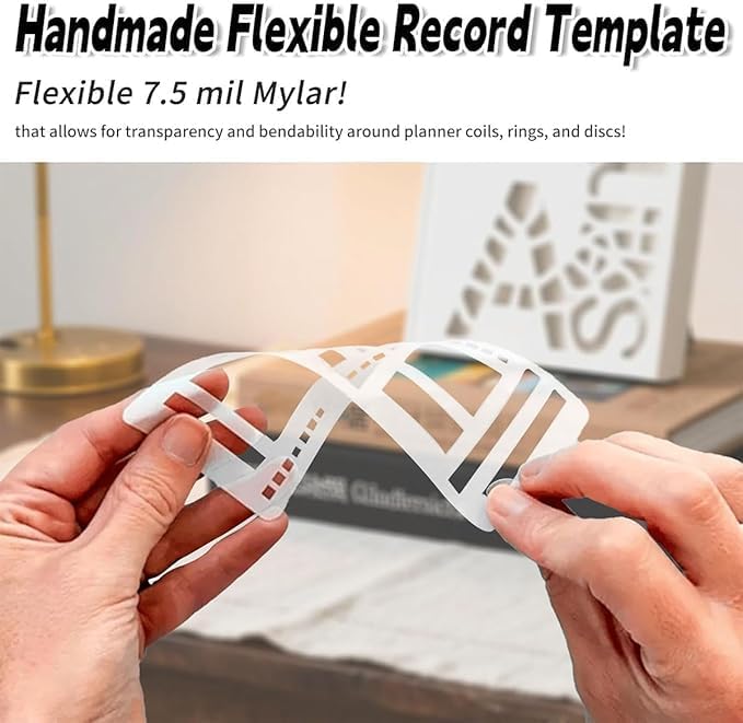 Handcrafted Flexible Record Template, Flexible Drawing and Checklist Template, Reusable, Compatible with Coil Reel and Ring Plan templates (Full Set of 9)