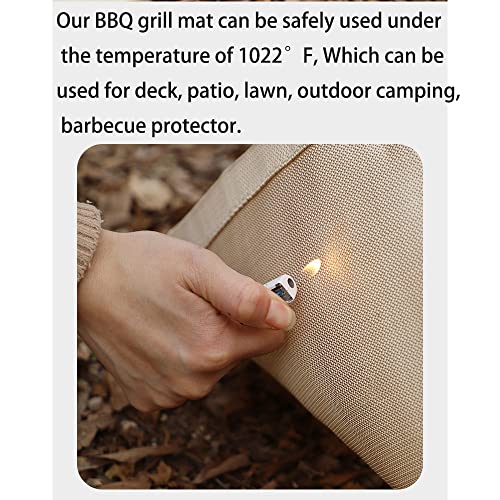Fire Pit Mat, Fireproof Stove Grill Mats Blanket for Wood Deck Insulation, Camping BBQ Temperature Resistant Rugs Accessories for Outside Indoor Lawn Protection (23.6'''×31.5'') - size: 23.6'''×31.5''