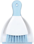 Dust pan Broom Brush Dustpan - Small Broom and Dustpan Set,Mini Broom and Dustpan,Small Dustpan and Brush Set for Home Cleaning, Sofa, Desk, Guinea Pig Cage, Cat Litter etc.（Light Blue）