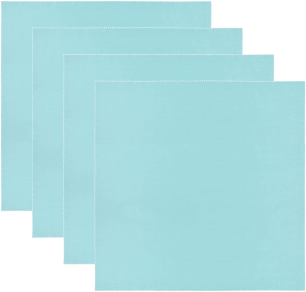 Wisdompro Extra Large 4-Pack Microfiber Cleaning Cloth For Laptop, LCD TV, Computer Screen, Monitor, Tablet, Camera Lens, Glass, Lenses, Phone, iPhone, iPad, other Delicate Surface - Mint (16x16 Inch)