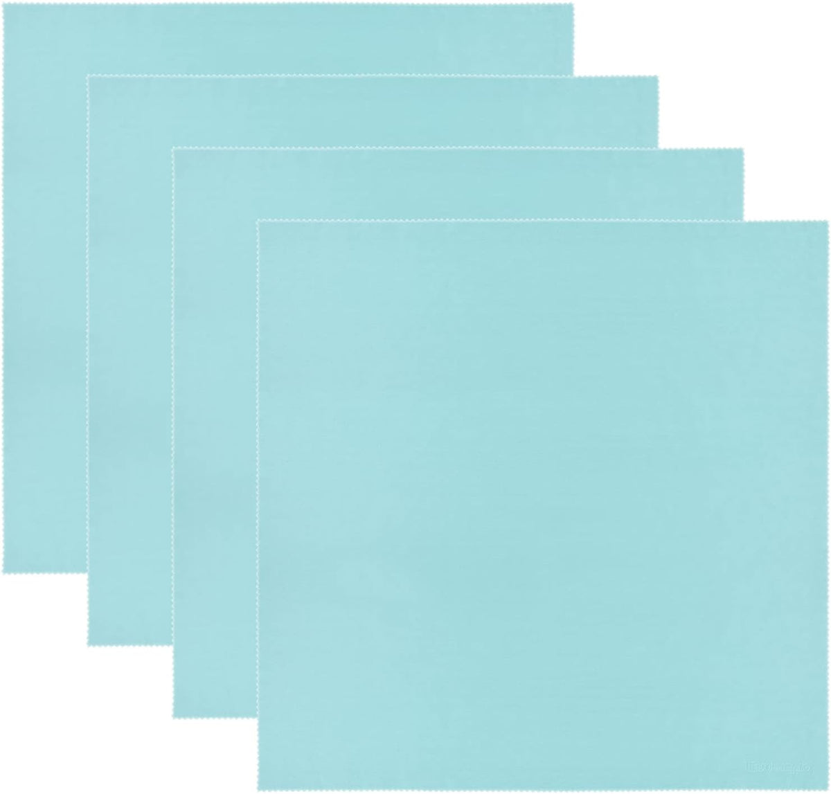 Wisdompro Extra Large 4-Pack Microfiber Cleaning Cloth For Laptop, LCD TV, Computer Screen, Monitor, Tablet, Camera Lens, Glass, Lenses, Phone, iPhone, iPad, other Delicate Surface - Mint (16x16 Inch)