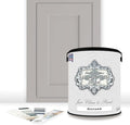 ALL-IN-ONE Paint, Durable cabinet and furniture paint. Built in primer and top coat, no sanding needed. Includes our 30 featured color card - Oxford (neutral gray), Gallon