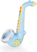 Contixo KT1 Toy Saxophone, Blue Digital Saxaboom, Trumpet, Clarinet with Light & Sound, Early Education Musical Instrument Gift for Toddlers Kids Girls Boys