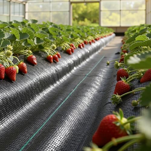 VEVOR Weed Barrier Fabric Heavy Duty, 1.3x100FT 3.2oz Landscape Fabric, Woven Weed Blocker Fabrics, Garden Fabrics Weeds Barrier, Weeds Control Ground Cover, Geotextile Webbing, Gardening Mat, Black - size: 1.3FT*100FT-3.2oz