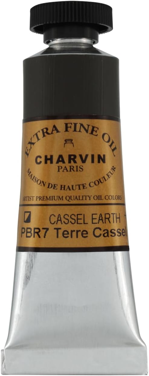 Charvin Extra Fine Oil Paint, Cassel Earth 20 ml - Triple-Milled, Rich Texture, Poppy Oil-Based, Light-Fast, Handmade, Archival Quality