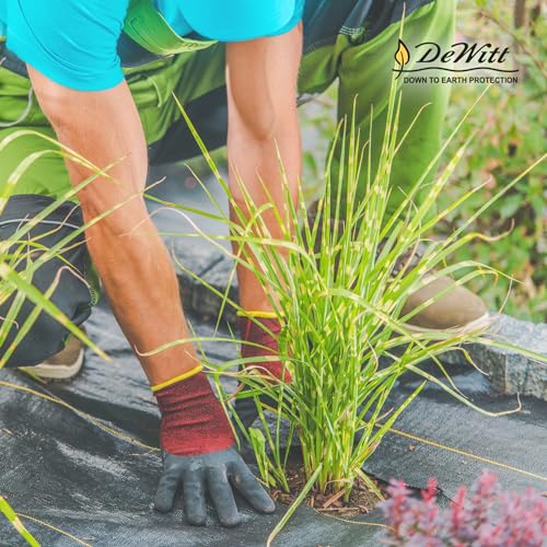 Dewitt 6 x 250 Foot Weed and Mulch Barrier Landscape Woven Fabric Ground Cover, Ideal as Fabric for Yards, Grounding Sheets, Fake Rock, or Floor Mat - size: 4 Pack, style: 6' x 250'