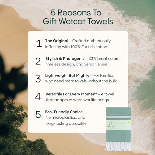 WETCAT Turkish Beach Towel Oversized (38"x71") 100% Turkish Cotton, Made in Turkey - Sand Free, Extra Large, Ultra Soft, Quick Drying, Compact & Lightweight for Travel - Light Pink - color: Light Pink, size: Beach Towel (38" x 71")
