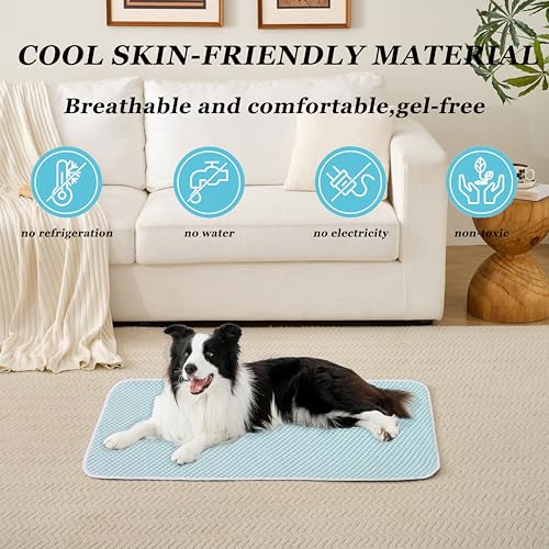 MICROCOSMOS Sleeping Pad & Pet Cooling Mat- Breathable Bubble Surface, EZ Clean. Keep Cooling for Pets, Kids and Adults in Summer.(BlueWhite, 48" x 24") - color: BlueWhite, size: 48" x 24"