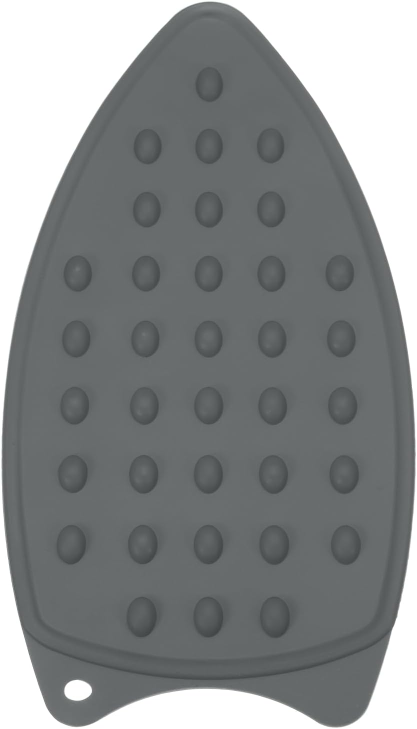 PATIKIL Silicone Iron Rest Pad, Multipurpose Hot Heat Resistant Iron Rest Plate Protective Pad for Ironing Board Hot Resistant Steamer Steam Compact Mat, Gray
