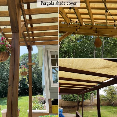 90% Shade Cloth for Patio, 8X8 FT Pergola Shade Cover, Breathable Sun Shade Fabric for Beach, Deck, Porch, Gazebo, Carport, Outdoor Sunshade Screen for Garden, Balcony, Pool. - size: 8x8Ft