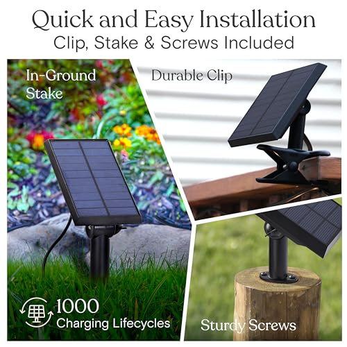 Brightech Ambience Pro Solar Powered Outdoor String Lights - Commercial Grade Patio Lights with 27 Ft Edison Bulbs - Shatterproof LED Solar String Lights - 1W LED, Warm White Light - style: Bright (1W) Manual Control 27 FT