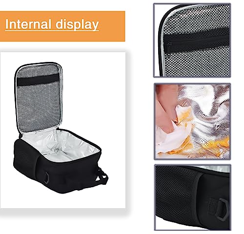 Lunch Tote, 2019 Upgrade Insulated Football Lunch Bag- Waterproof Reusable Lunch Box Portable Meal Bag Ice Pack for Kids Boys Girls -Blue - color: Football Blue
