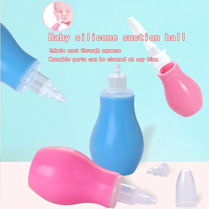 ZELINYE Baby Grooming Kit, 8 in 1 with Brush, Comb, Nail Clipper and File, Nasal Cleaner, Finger Toothbrush, Scissors, Portable Newborn Essentials Set Pink