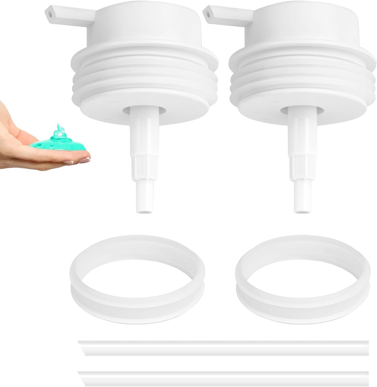 Liquid Soap Dispenser Pump 2pcsHead Replacement Spare Plastic Pump Bathroom Countertop