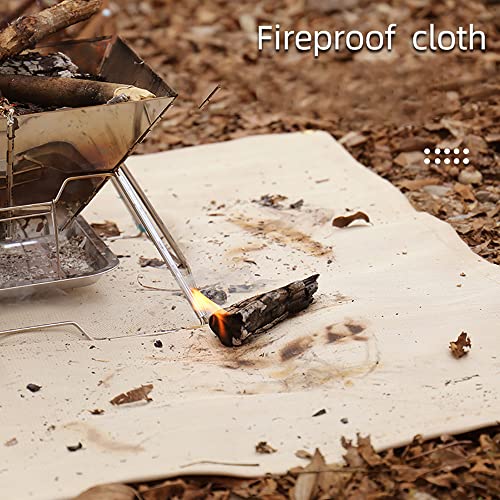 Fire Pit Mat, Fireproof Stove Grill Mats Blanket for Wood Deck Insulation, Camping BBQ Temperature Resistant Rugs Accessories for Outside Indoor Lawn Protection (23.6'''×31.5'') - size: 23.6'''×31.5''