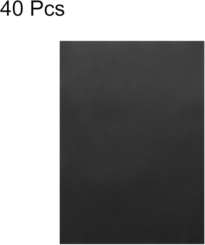 MECCANIXITY Colored Vellum Paper, 40 Sheet Black Transparency 8.3" x 5.9" Printable Vellum Paper, Translucent Vellum Sheets for Printing Wedding Invitations Ink Jet Laser Printer