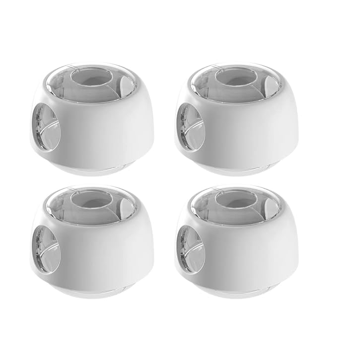 EUDEMON 4 Pack Updated Door Knob Cover Baby Safety Door Lock Childproof Safety Cover Door Handle Cover for Kids Safety (Clear-White)
