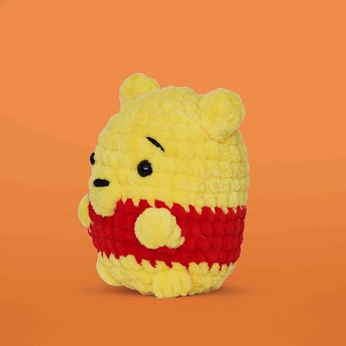 THE GOOKIE Amigurumi Crochet Kit for Beginners – DIY Crochet Kit with Yarn, Hook, Eyes & Stuffing – Easy Starter Set with Video Tutorials – Cute Plush Toy Craft Gift for Kids, Teens & Adults (Bear)