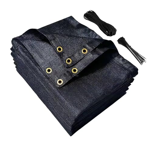 90% Black Sun Shade Cloth 12x20 ft - Fence Privacy Screen, Breathable Mesh Tarp & Serrated Grommets for Garden Plants Outdoor, Patio Pergola, Porch Cover, Chicken Coop & Dog Kennel - size: 12x20 ft