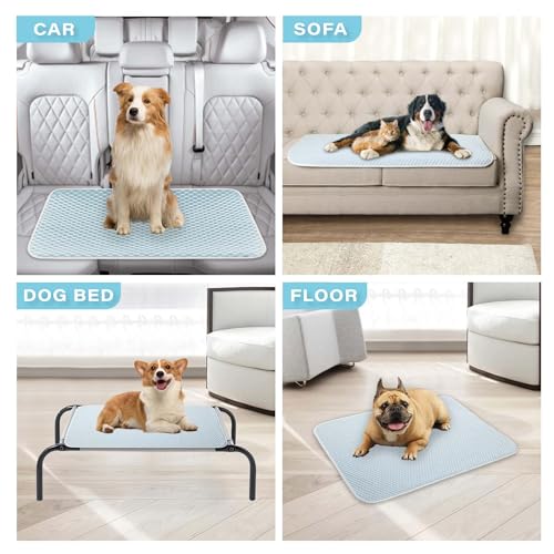 MICROCOSMOS Sleeping Pad & Pet Cooling Mat- Breathable Bubble Surface, EZ Clean. Keep Cooling for Pets, Kids and Adults in Summer.(BlueWhite, 48" x 24") - color: BlueWhite, size: 48" x 24"