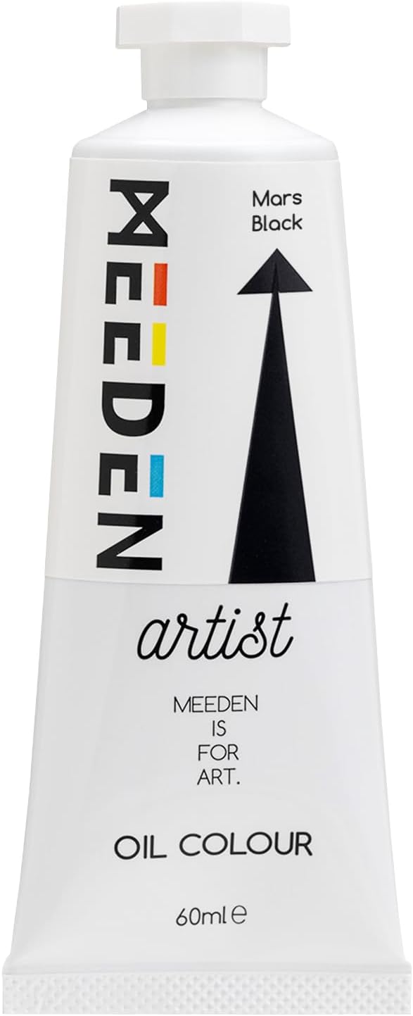 MEEDEN Artist Grade Oil Paint: Mars Black - 60ml/2oz Tube - Professional Art Paints for Canvas Painting