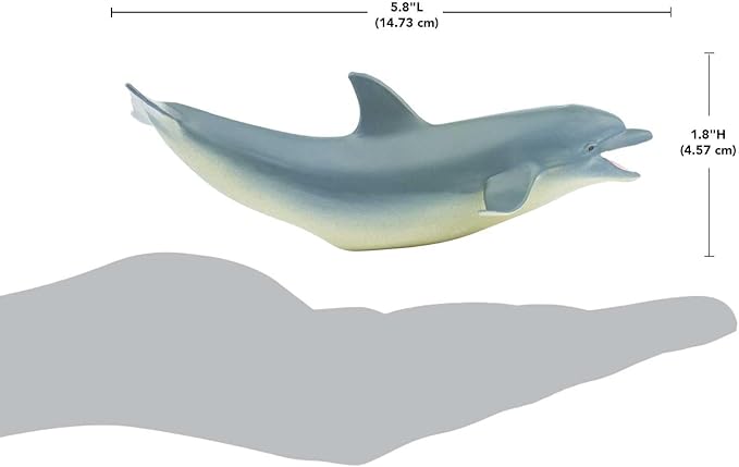 Safari Ltd. Bottlenose Dolphin Figurine - Detailed 5" Plastic Model Figure - Fun Educational Play Toy for Boys, Girls & Kids Ages 3+