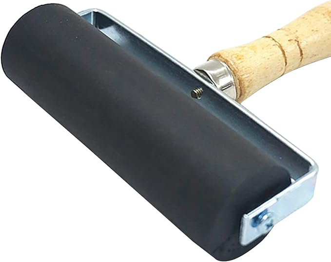 3 Pack Rubber Brayer Roller,1.4/2.4/4 Inch Hard Rubber Brayer Rollers,Art Craft Roller for Printmaking,Ink,Wallpapers Stamping Gluing