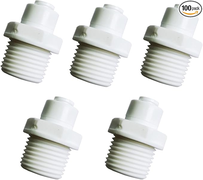 YZM 1/2" Male Thread x 1/4" OD tube Quick Connector fittings Water Purifiers Filters Reverse Osmosis Systems accessories set of 5.